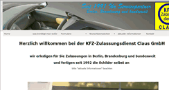 Desktop Screenshot of kzd-claus-gmbh.de